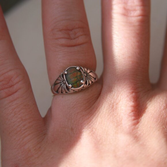 Ammolite ring - Picture 3 of 5
